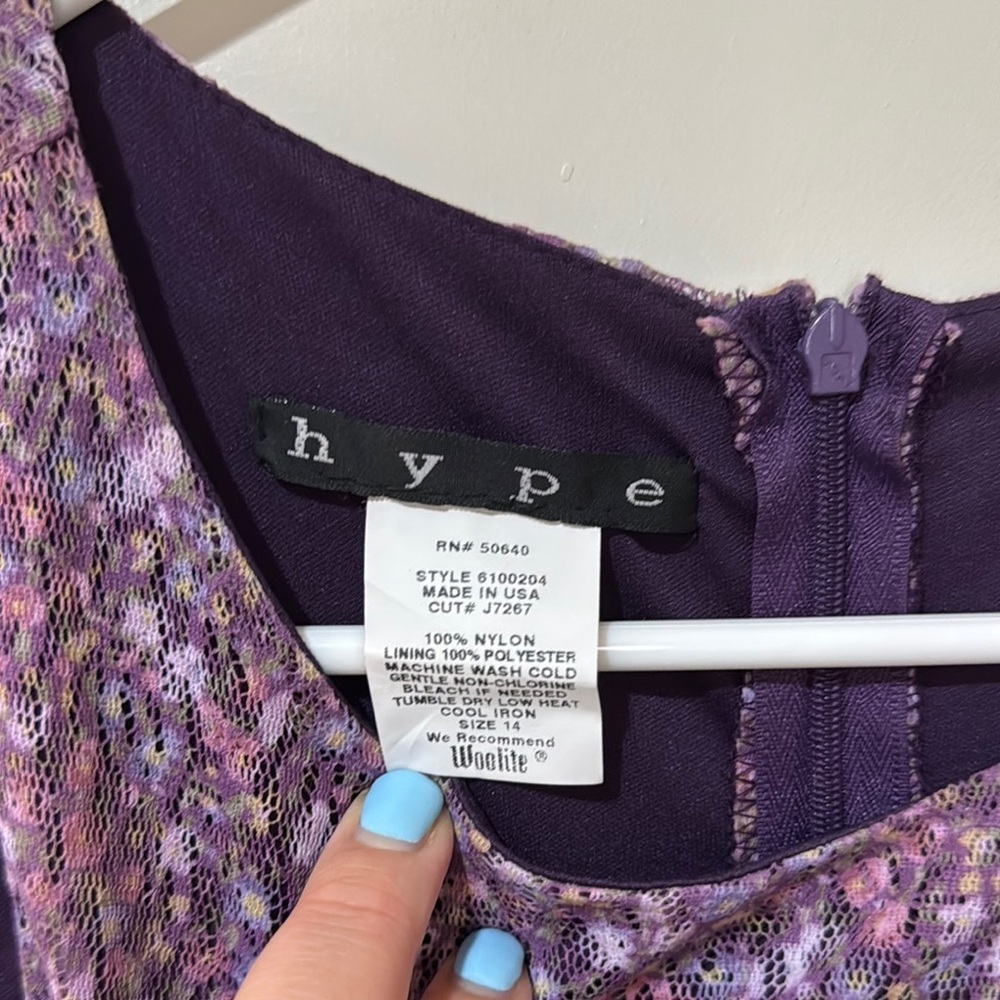 hype Purple Sleeveless Dress- Girls - Picture 8 of 10